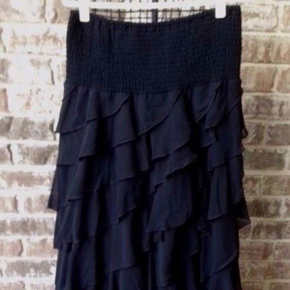 MSK Dresses & Skirts - MSK Black Strapless Dress Sundress Tiered Maxi EUC